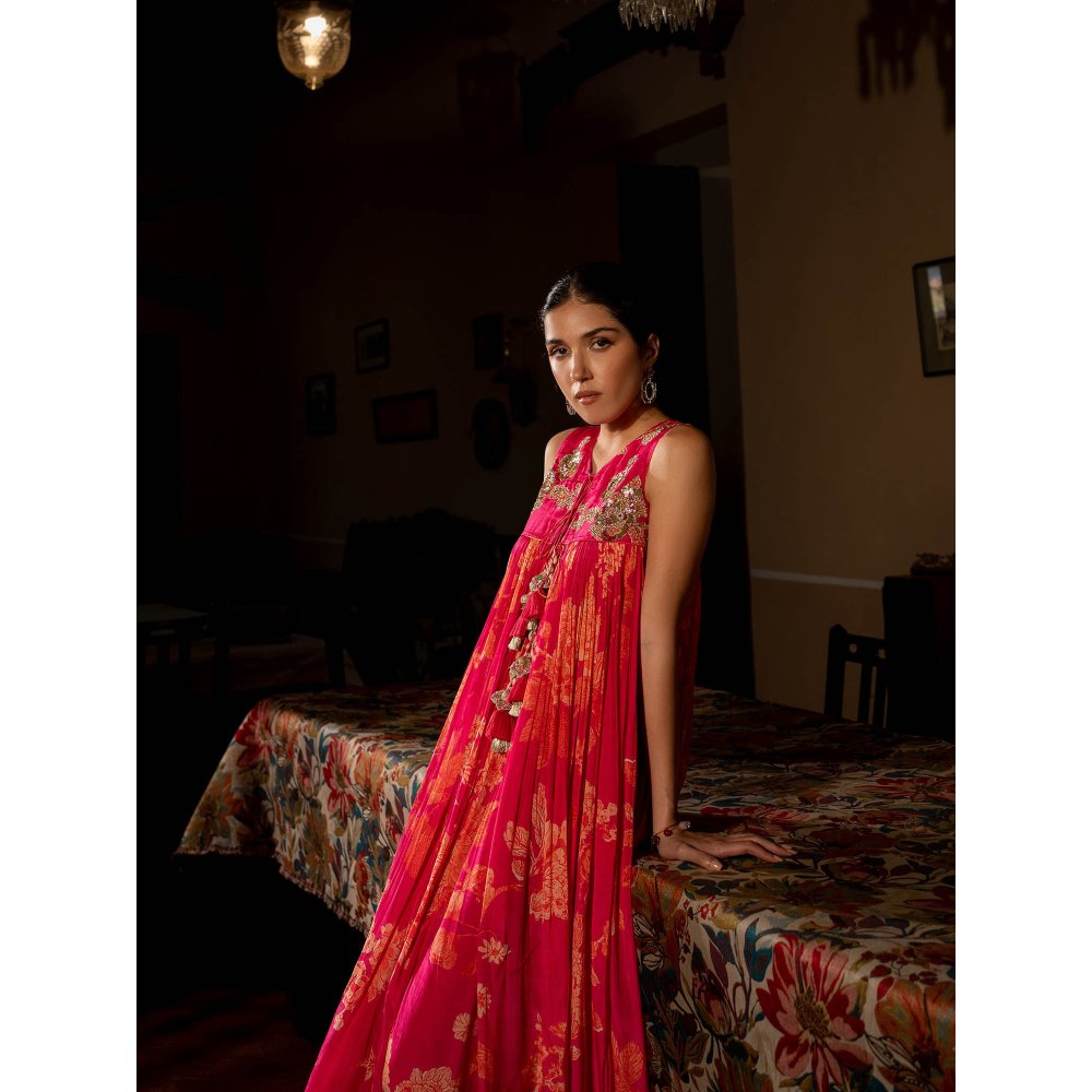 Paulmi & Harsh Flourishing Floral Jaal Maxi Dress
