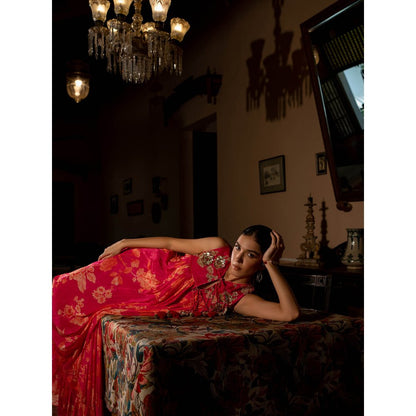 Paulmi & Harsh Flourishing Floral Jaal Maxi Dress