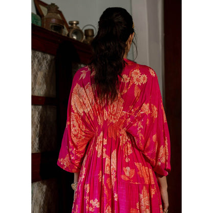Paulmi & Harsh Flourishing Floral Jaal Kaftan (Set of 2)