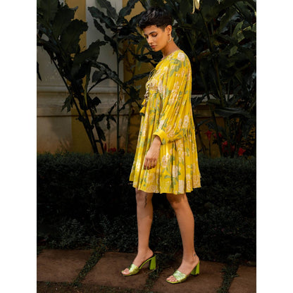 Paulmi & Harsh Garden Of Bloom Short Dress