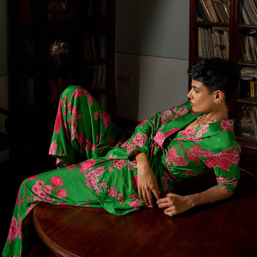 Paulmi & Harsh Full Bloomig Floral Jacket (Set of 3)