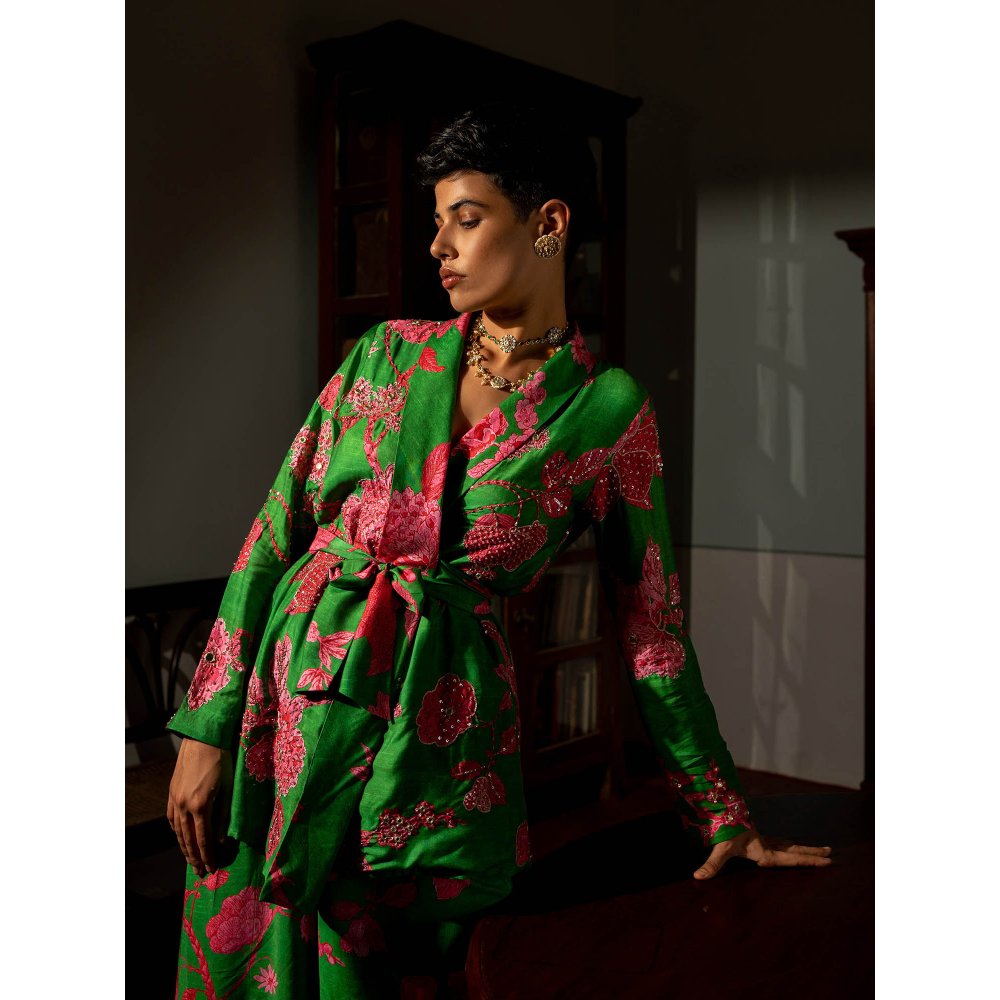 Paulmi & Harsh Full Bloomig Floral Jacket (Set of 3)