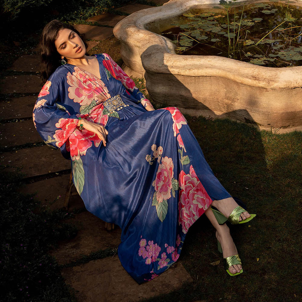 Paulmi & Harsh Blooming Big Floral Kaftan (Set of 2)