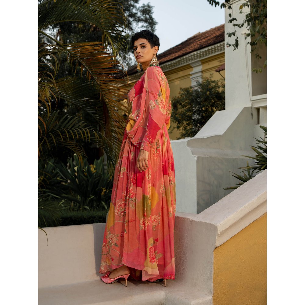 Paulmi & Harsh Hint Of Blush Nasha Kaftan (Set of 2)