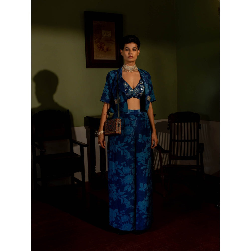 Paulmi & Harsh Bluebell Floral Jacket (Set of 3)