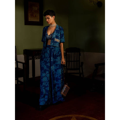 Paulmi & Harsh Bluebell Floral Jacket (Set of 3)