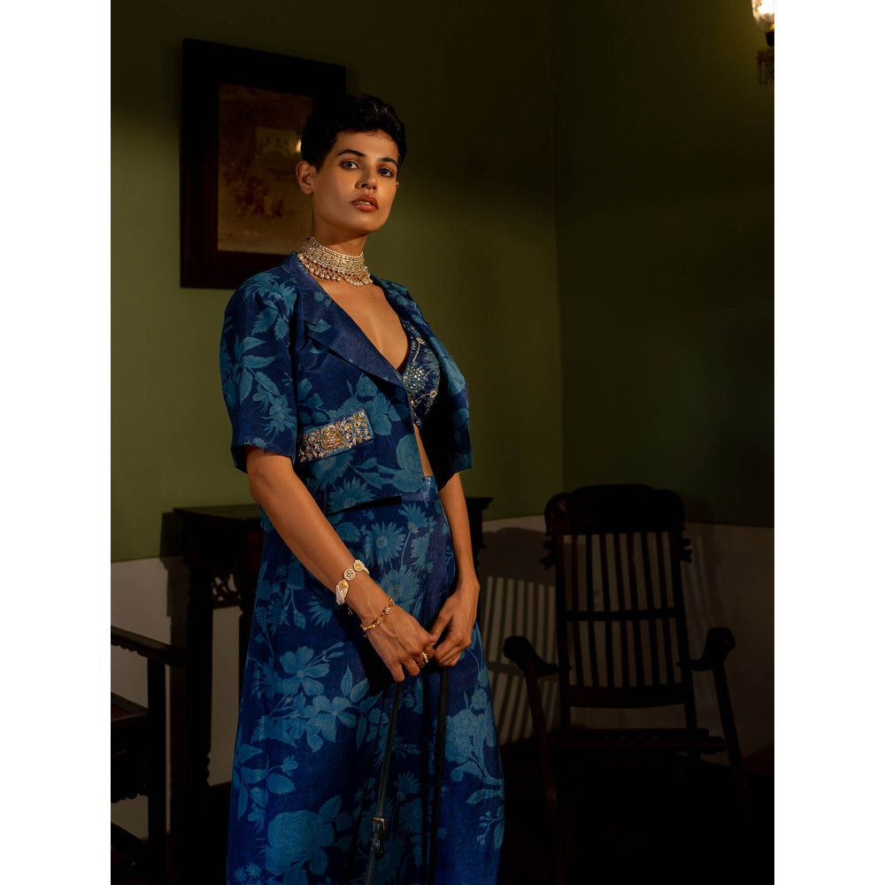 Paulmi & Harsh Bluebell Floral Jacket (Set of 3)