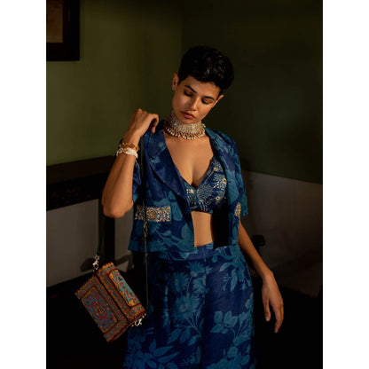 Paulmi & Harsh Bluebell Floral Jacket (Set of 3)