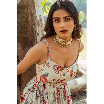 Paulmi & Harsh Off White Sanvi Maxi Dress