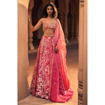 Paulmi & Harsh Ava Pink Lehenga with Choli and Dupatta