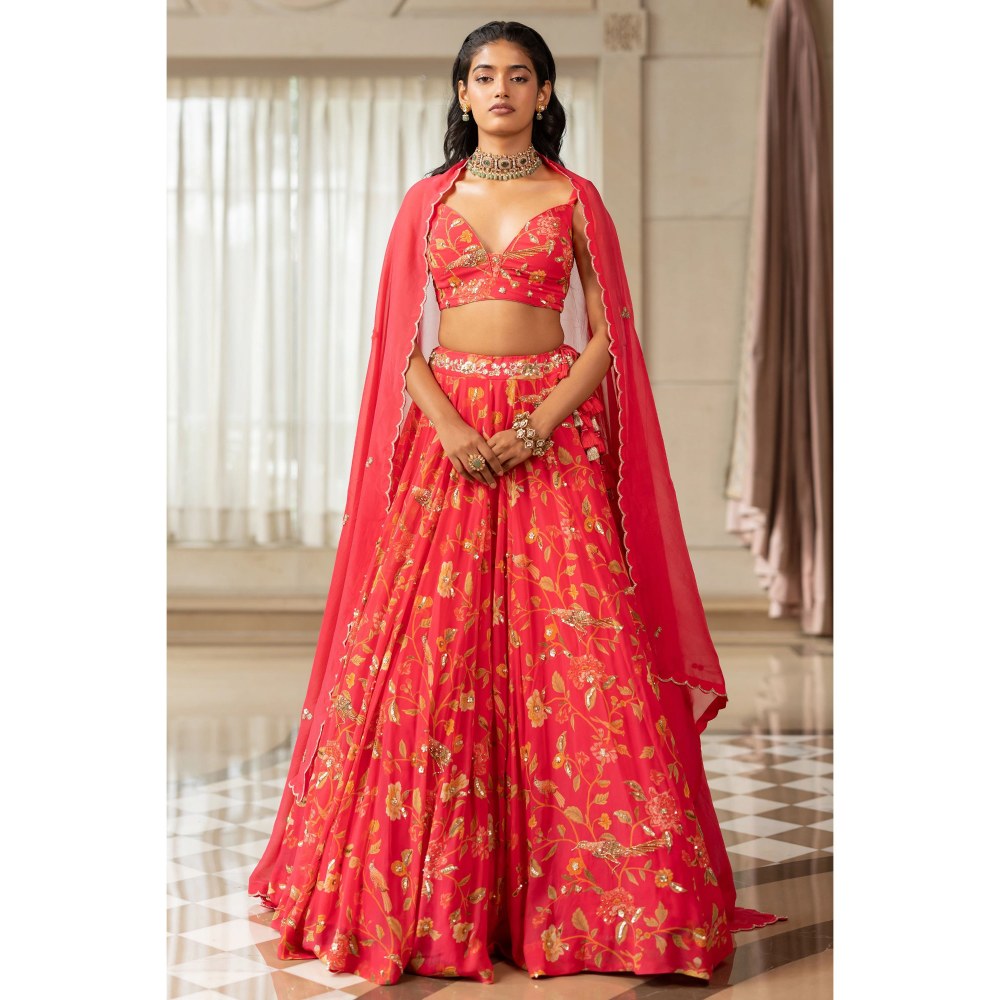 Paulmi & Harsh Honey Pink Lehenga with Choli and Dupatta