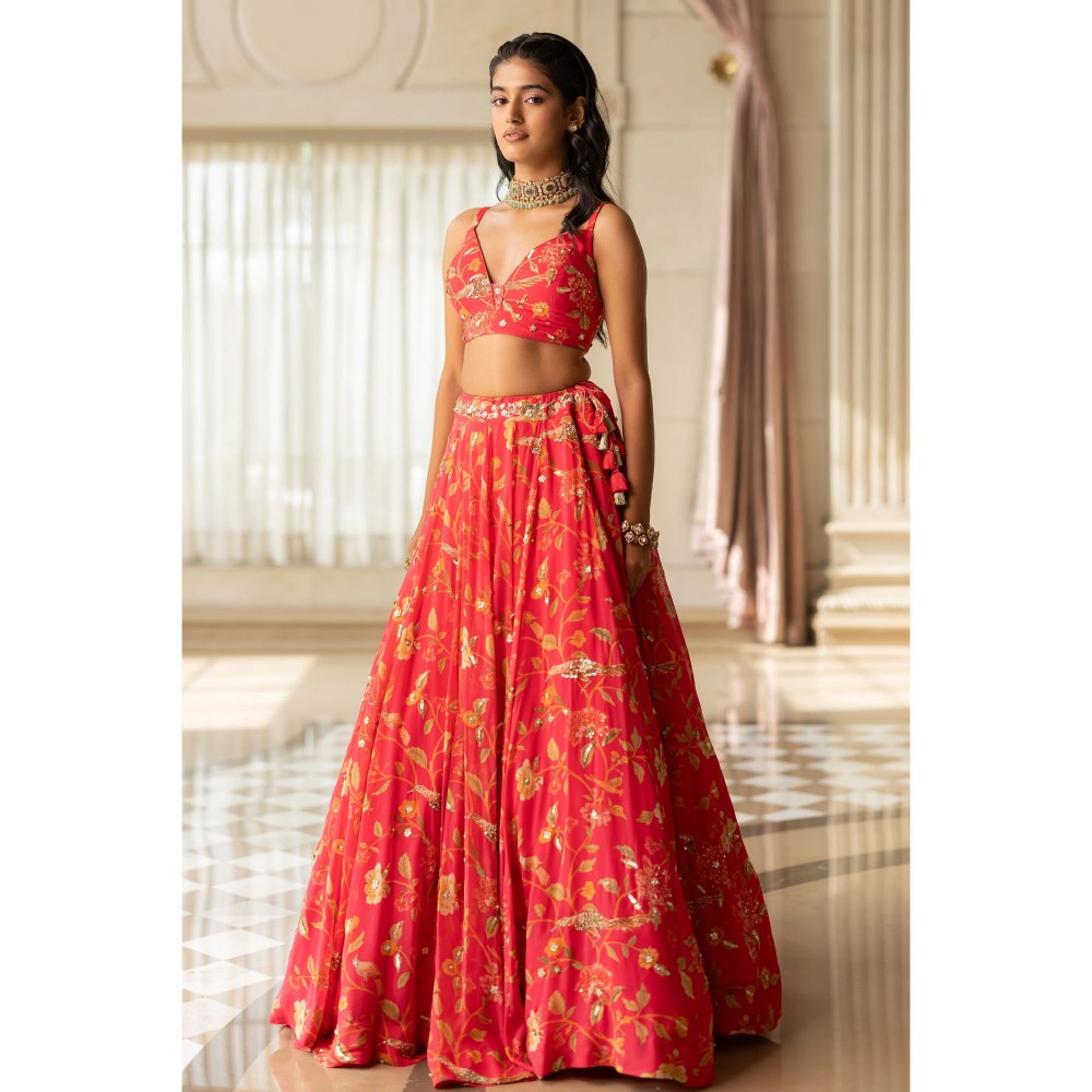 Paulmi & Harsh Honey Pink Lehenga with Choli and Dupatta