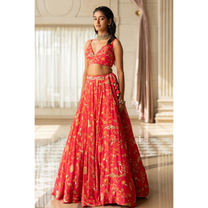 Paulmi & Harsh Honey Pink Lehenga with Choli and Dupatta
