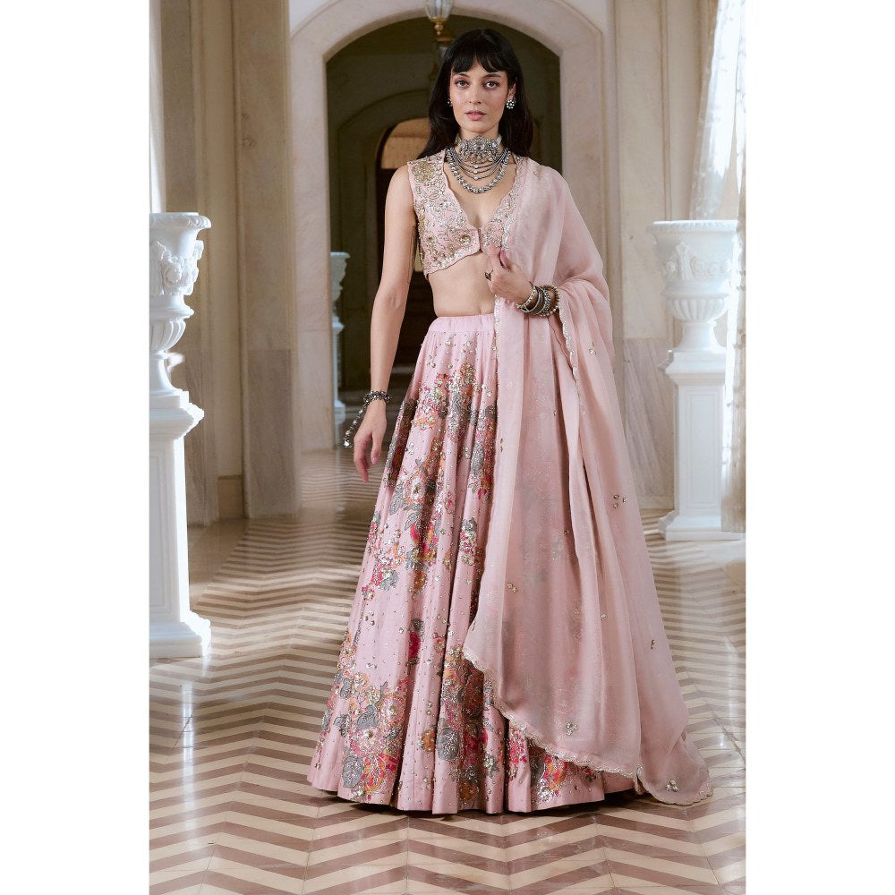 Paulmi & Harsh Vincenza Pink Lehenga with Choli and Dupatta