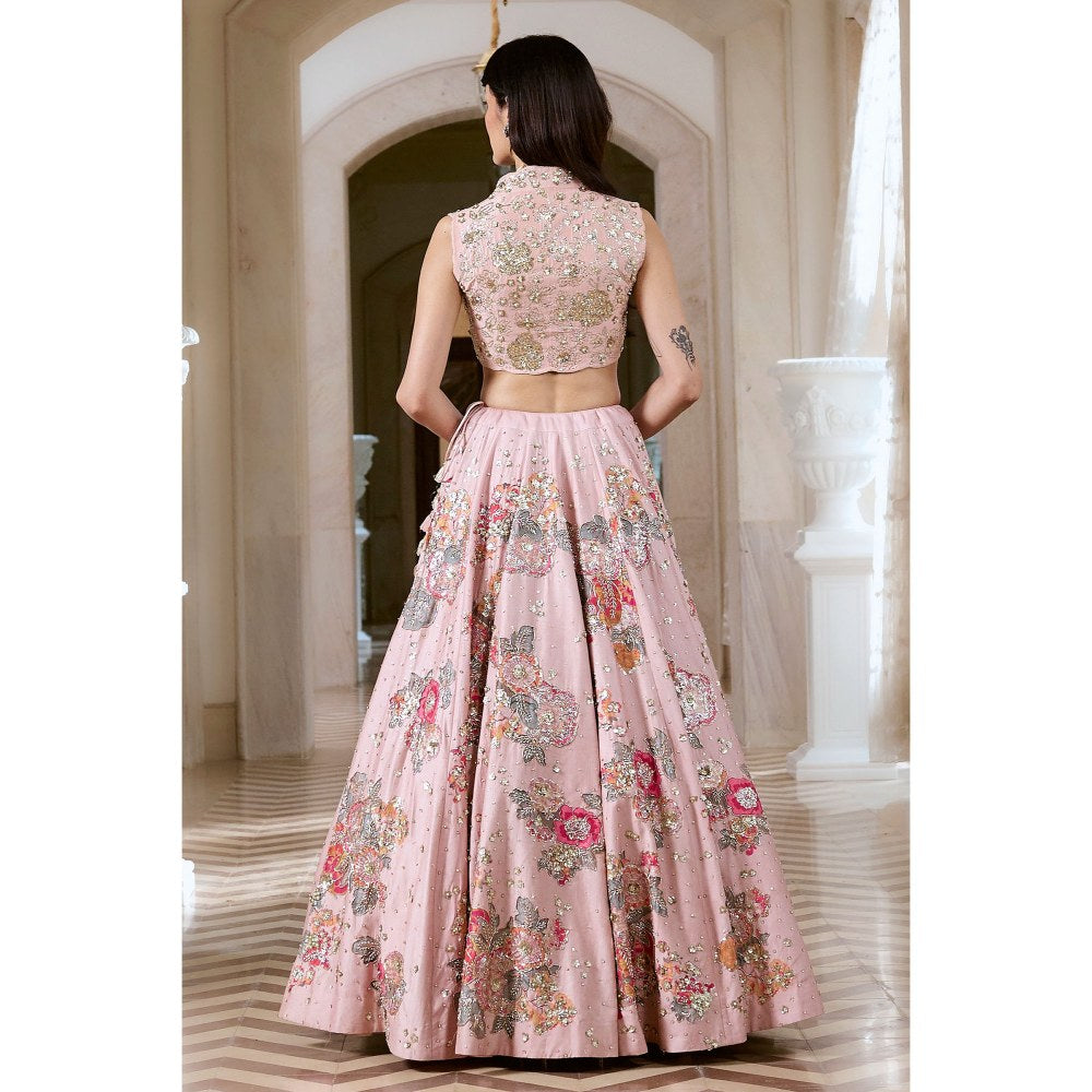 Paulmi & Harsh Vincenza Pink Lehenga with Choli and Dupatta