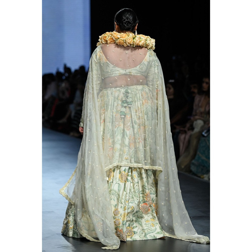 Paulmi & Harsh Nellie Ivory Lehenga with Choli and Dupatta