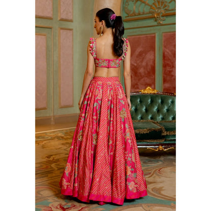 Paulmi & Harsh Aviva Pink Lehenga with Choli and Dupatta
