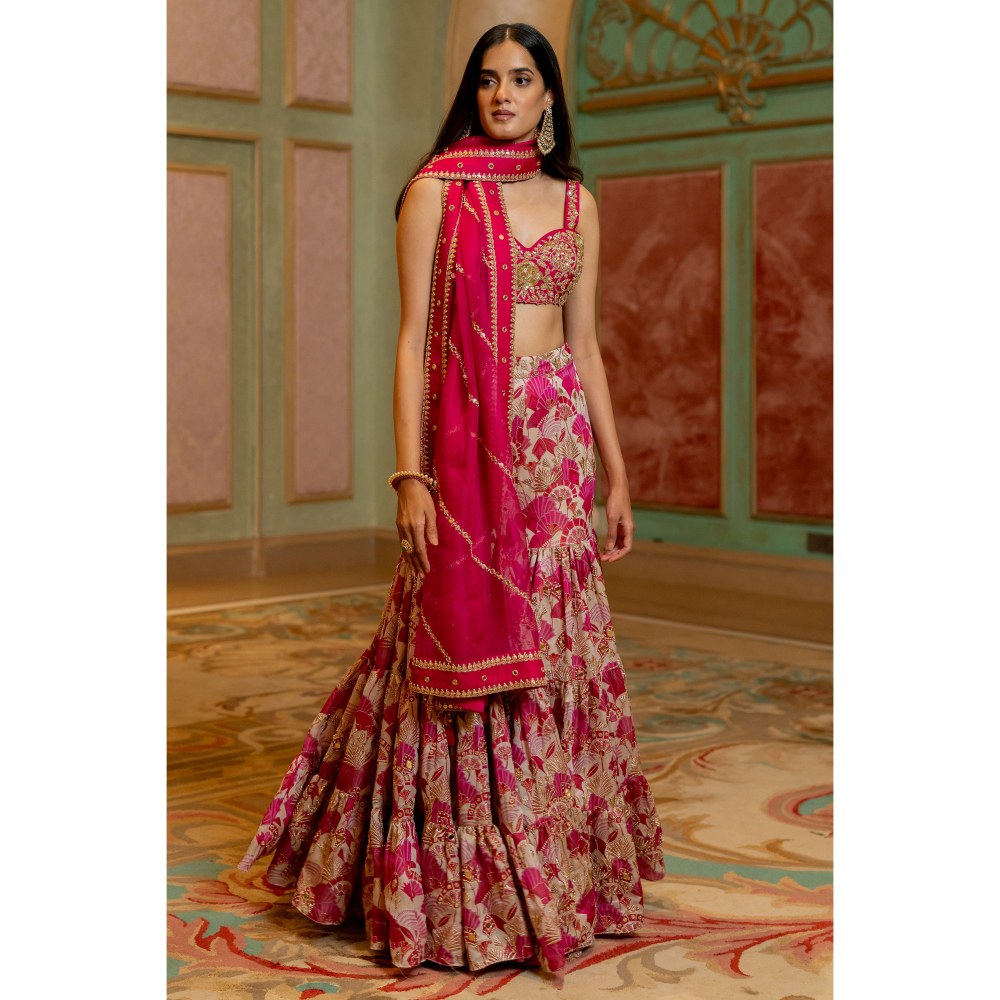 Paulmi & Harsh Heela Pink Lehenga with Choli and Dupatta