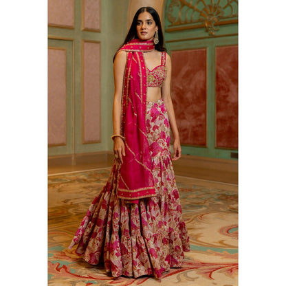 Paulmi & Harsh Heela Pink Lehenga with Choli and Dupatta