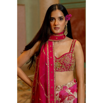 Paulmi & Harsh Heela Pink Lehenga with Choli and Dupatta