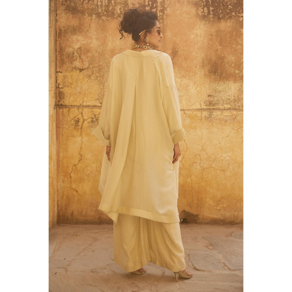 Paulmi & Harsh Ivory Gwen Jumpsuit with Jacket