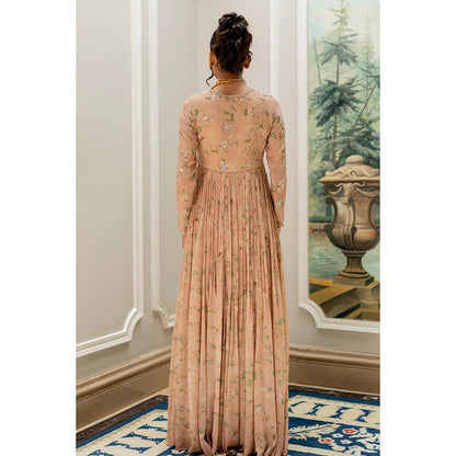 Paulmi & Harsh Pink Zumi Anarkali Dress