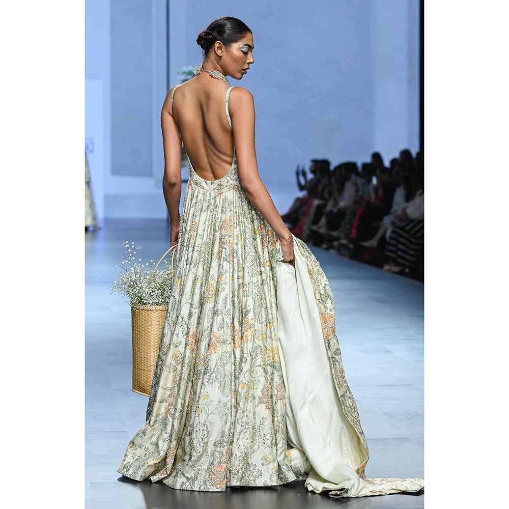 Paulmi & Harsh Ivory Surveen Chawla In The Elise Anarkali Dress