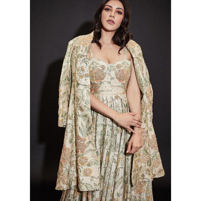 Paulmi & Harsh Ivory Kajal Aggarwal In The Elise Anarkali Dress