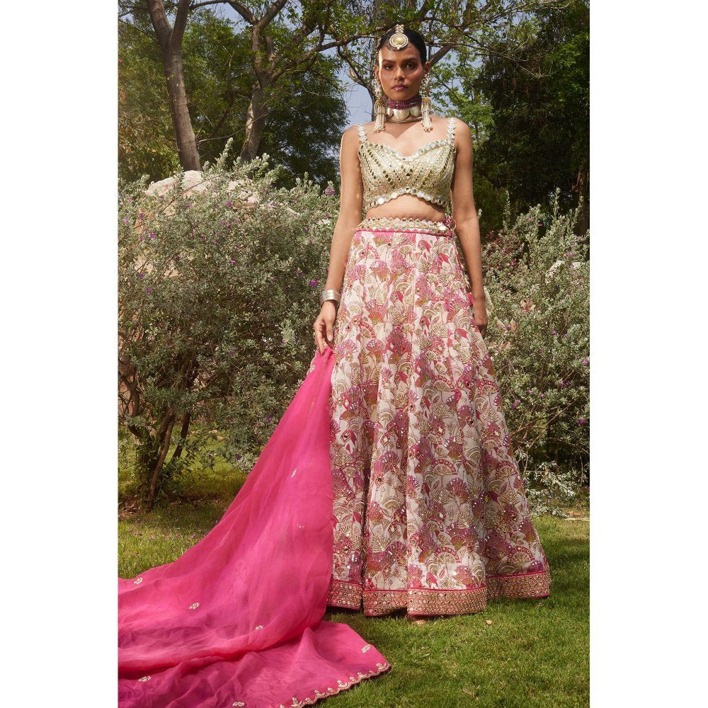 Paulmi & Harsh Rita Pink Lehenga with Choli and Dupatta