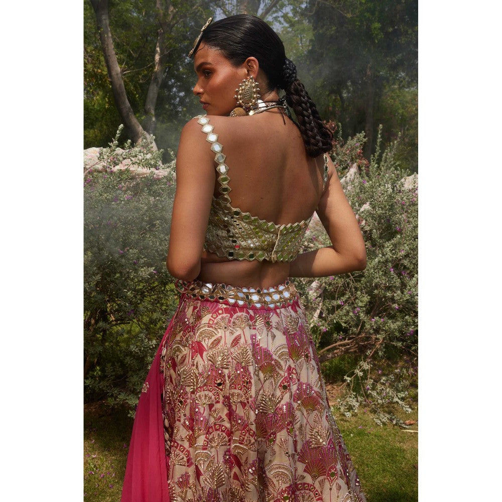 Paulmi & Harsh Rita Pink Lehenga with Choli and Dupatta