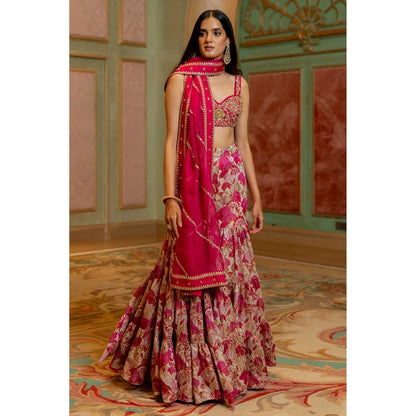 Paulmi & Harsh Heela Pink Lehenga with Choli and Dupatta