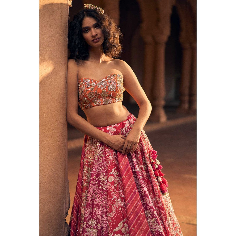 Paulmi & Harsh Ava Pink Lehenga with Choli and Dupatta