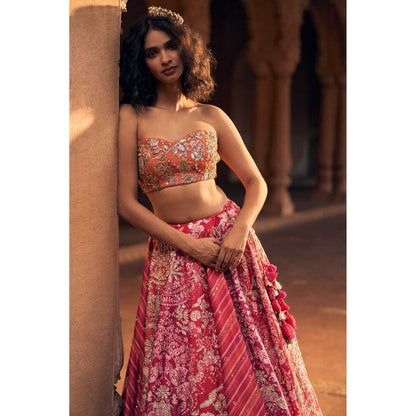 Paulmi & Harsh Ava Pink Lehenga with Choli and Dupatta