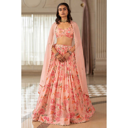 Paulmi & Harsh Chaya Pink Lehenga with Choli and Dupatta