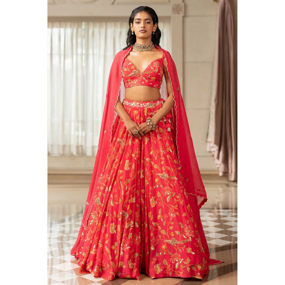 Paulmi & Harsh Honey Pink Lehenga with Choli and Dupatta