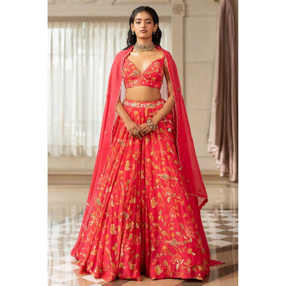Paulmi & Harsh Honey Pink Lehenga with Choli and Dupatta