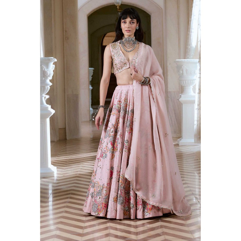 Paulmi & Harsh Vincenza Pink Lehenga with Choli and Dupatta