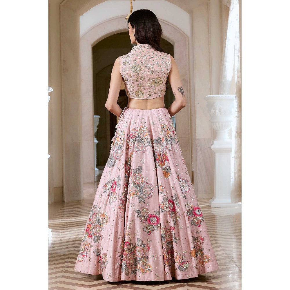 Paulmi & Harsh Vincenza Pink Lehenga with Choli and Dupatta