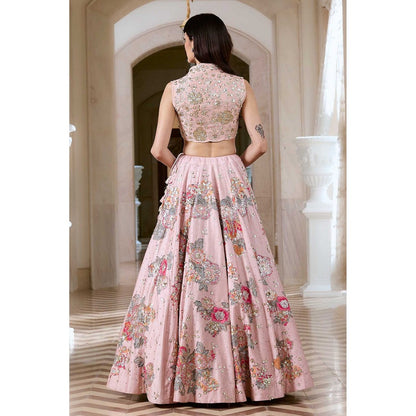 Paulmi & Harsh Vincenza Pink Lehenga with Choli and Dupatta