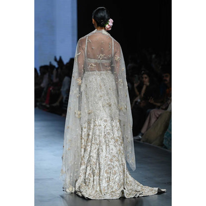 Paulmi & Harsh Emmeline Ivory Lehenga with Choli and Dupatta