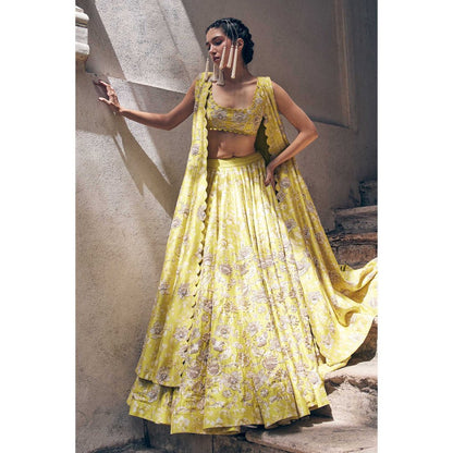 Paulmi & Harsh Esther Yellow Lehenga with Blouse