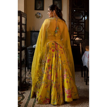 Paulmi & Harsh Inaaya Yellow Lehenga with Choli and Dupatta