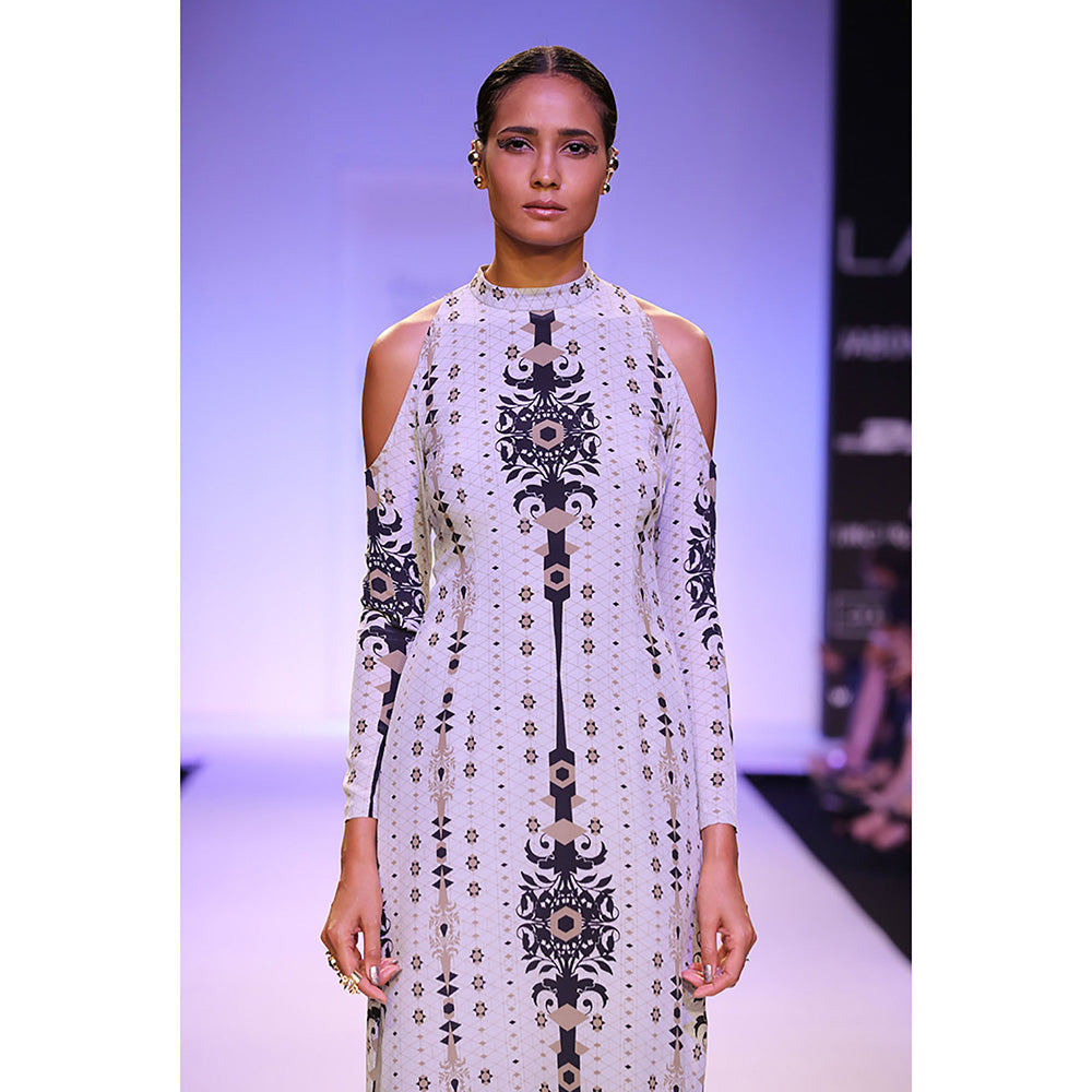 Payal Singhal Mariam Pale Blue Printed Kurta with Printed Silkmul Churidar (Set of 2)