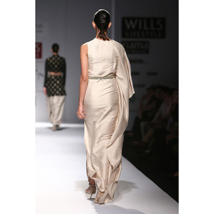 Payal Singhal Firoza Stone Dupion Silk Kaftan (Set of 2)