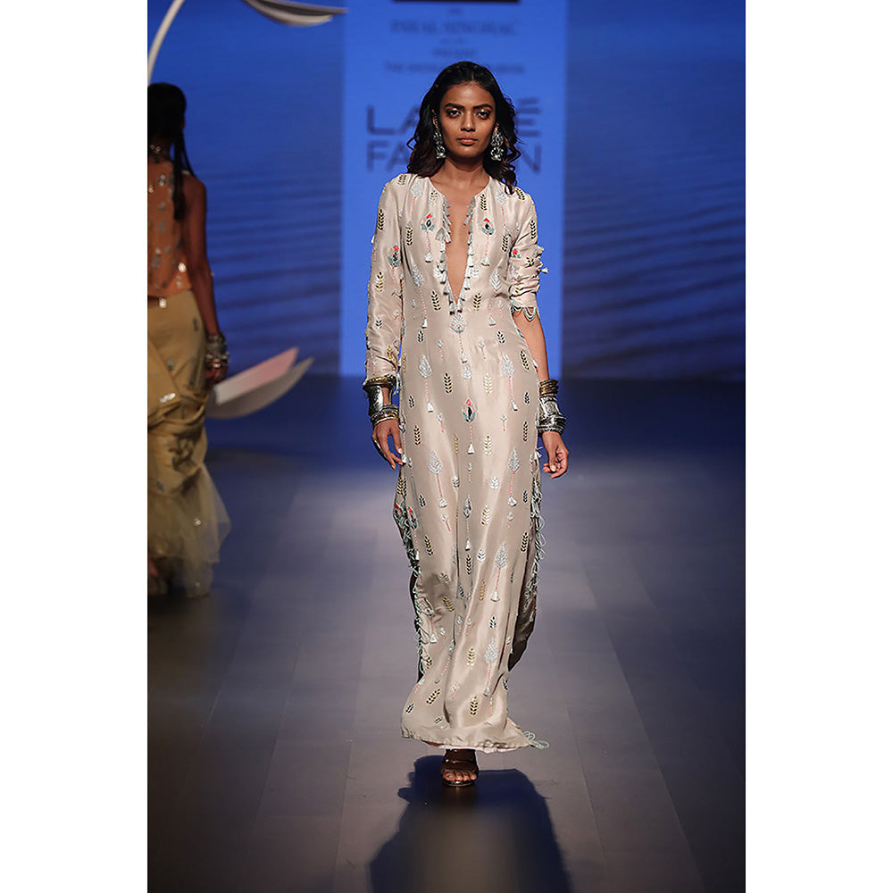 Payal Singhal Beyza Stone Silk Kaftan