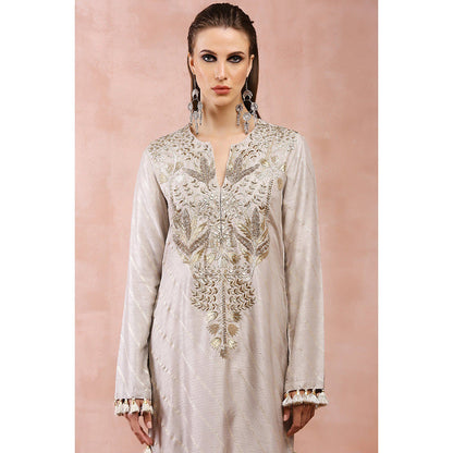 Payal Singhal Beige Bagh Embroidered Maxi Dress