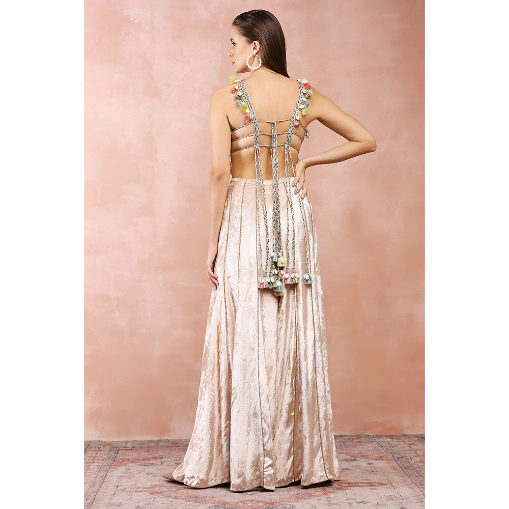 Payal Singhal Stone Embroidered Choli with Palazzo (Set of 2)