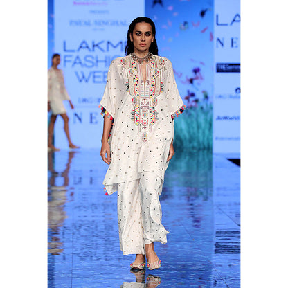 Payal Singhal Adena Off White Kaftan with Palazzo (Set of 2)