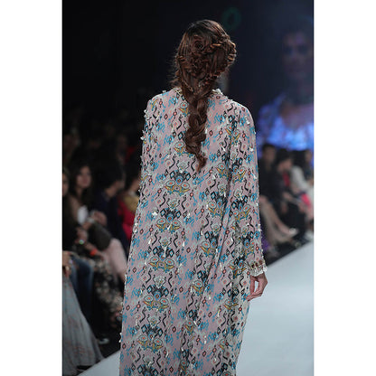 Payal Singhal Green Printed Jacket with Bustier and Sharara (Set of 3)