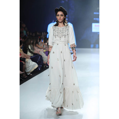 Payal Singhal Diba White Top with Skirt (Set of 2)